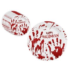 Lėkštutės vienkartinės popierinės Happy Halloween 23cm 8 vnt