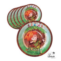 Popierinės lėkštutės „Robin Hood“, 23 cm, 8 vnt.