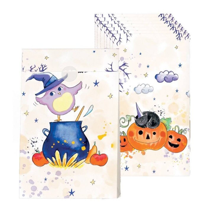 Šventiniai maišeliai "Halloween" 8 vnt - šventinei dovanėlei