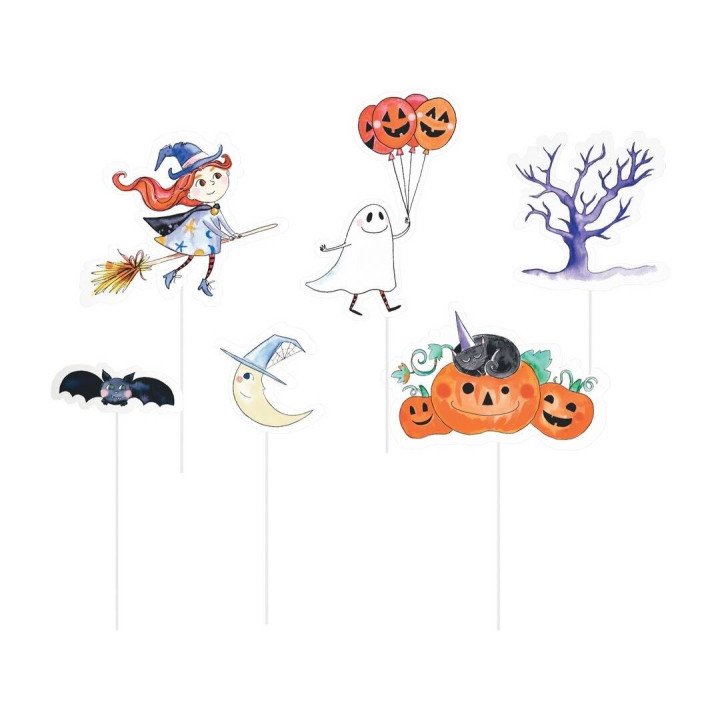 Smeigtukai tortui šventiniai "Halloween" 6vnt helovinui pigu