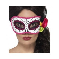Calavera kaukė rožinė Arlekina pigiausia kaina