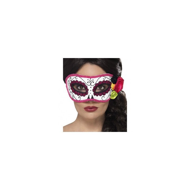 Calavera kaukė rožinė Arlekina pigiausia kaina