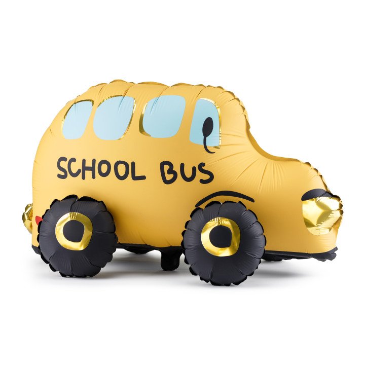 Folinis pastatomas balionas „Mokyklinis autobusas“, 66 × 36 cm