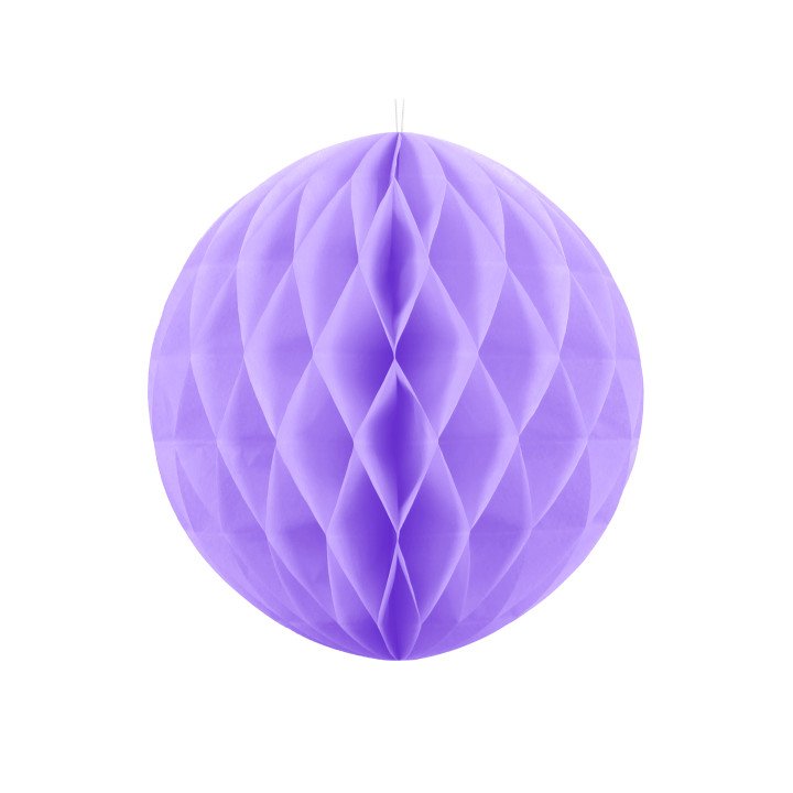 Korėtas apvalus papuošimas, violetinis, 40 cm, 1 vnt.