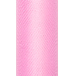 Tiulinis audinys šviesiai rožinis – 0,15 × 9 m