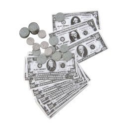 Dolerių banknotų ir monetų rinkinys | Vakarėliams ir cosplay