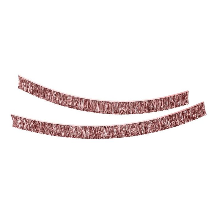 Rausva girlianda „Lietutis“ 15 cm, 2 m | Šventės dekoracija