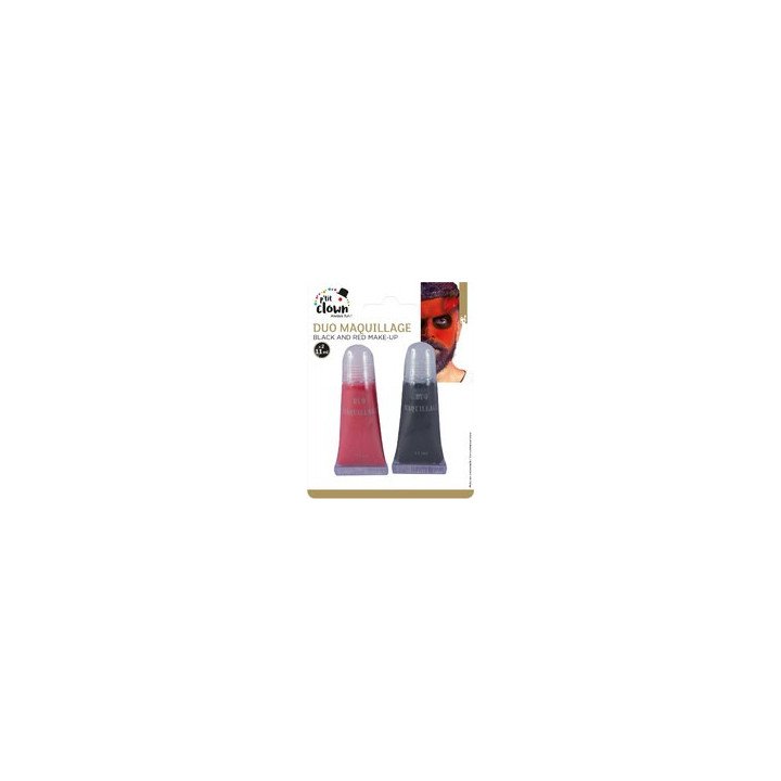 Juodi ir raudoni veido dažai 2 x 11 ml | Veido dažai