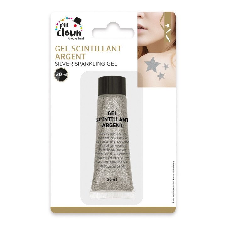 Kūno blizgučiai sidabro spalvos 20 ml