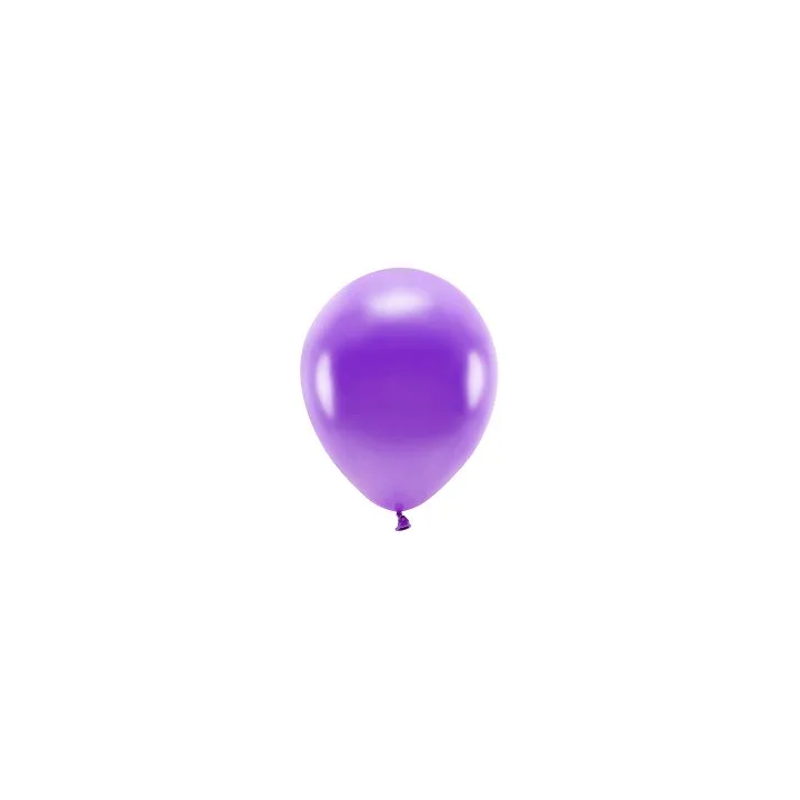 Eco balionai 10vnt 30cm blizgantys tamsiai violetiniai heliu