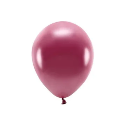 Eco balionai 10 vnt 30cm blizgantys tamsiai bordo heliu pigu