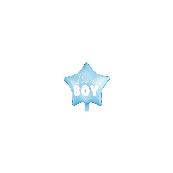 Folinis balionas žvaigždė "It,s a boy" 48 cm berniukui heliu