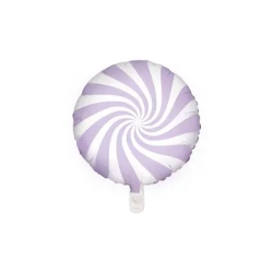 Folinis balionas Saldainis Candy" balta violetinė 35cm heliu