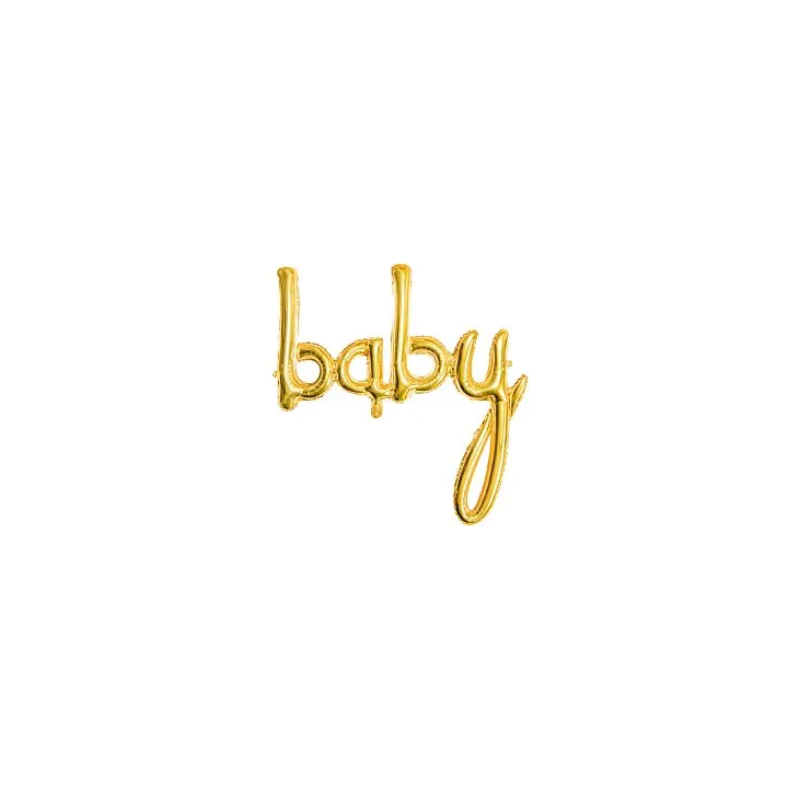 Foliniai balionai "baby" auksiniai 73*75 cm šventiniai pigu