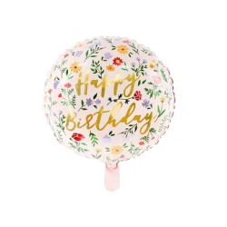 Folinis balionas "Happy birthday" 45 cm gimtadieniui heliu