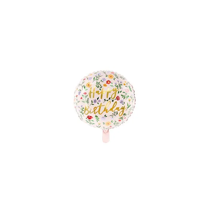 Folinis balionas "Happy birthday" 45 cm gimtadieniui heliu