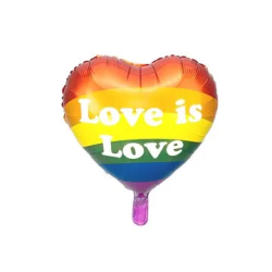 Folinis balionas "Love is Love" 35 cm vaivorykštinis heliu