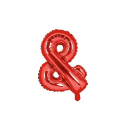 Folinis balionas "&" raudonas 35cm šventiniam vakarui progai