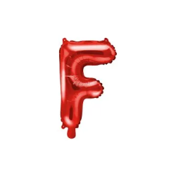 Folinis balionas raidė F raudonas 35 cm pripučiamas oru pigu