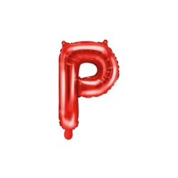 Folinis balionas raidė P raudonas 35 cm pripučiamas oru pigu